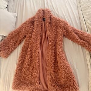 Wild Fable Women's Teddy Jacket - Dust Pink Rose color
